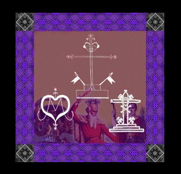 Panno cerimoniale Veve Division Negra Panno cerimoniale Veve Division Negra