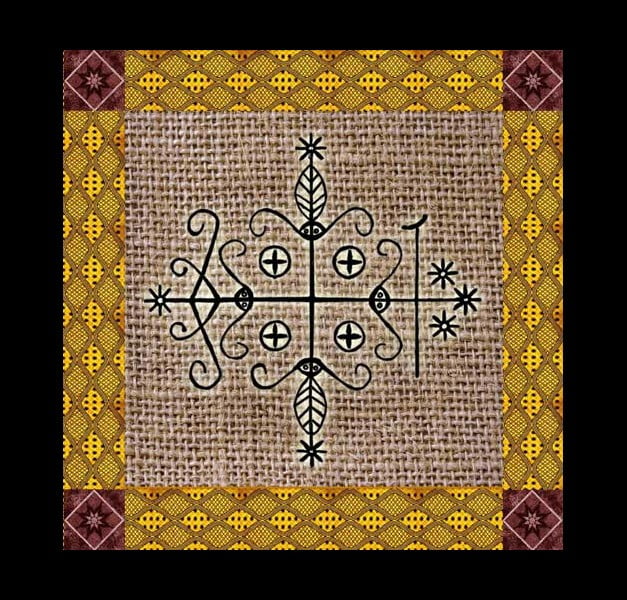 Cerimonial Cloth Veve Legba Cerimonial Cloth Veve Legba