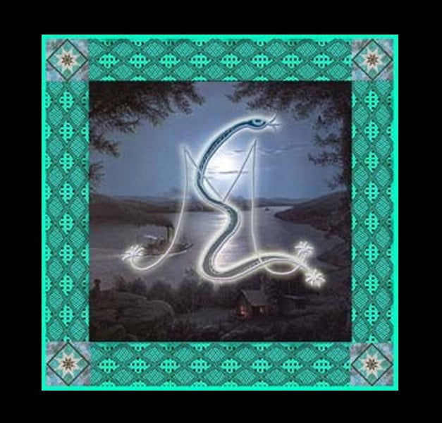 Panno cerimoniale Veve Marie Laveau Panno cerimoniale Veve Marie Laveau