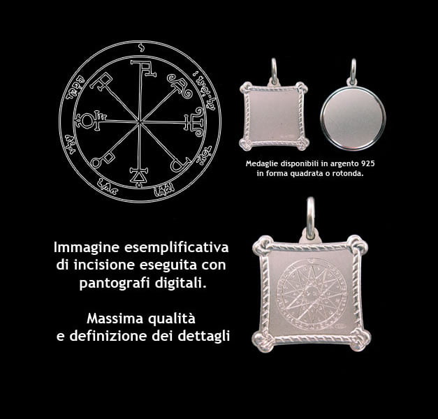 The Sixth pentacle of Saturn - Silver 925