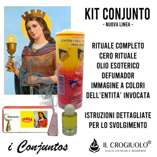 Kit Rituale - Conjunto  7 Dias - Candela Destranca Tudo    gialla e rossa