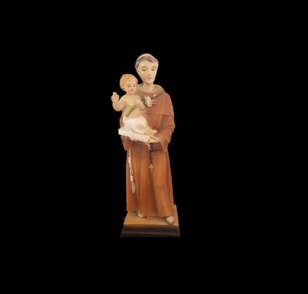 Plaster statue Sant Antonio da Padova CM 18 RESIN