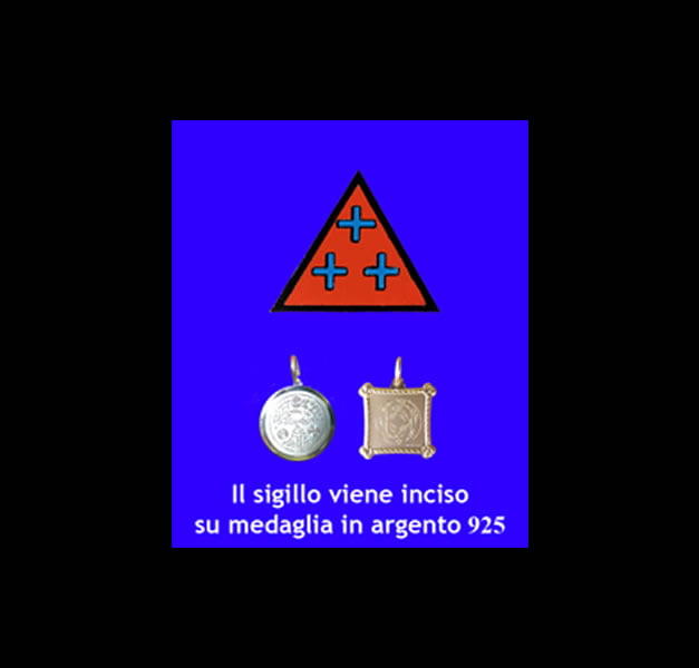 TALISMANO DI ABATE JULIO - SANTA TRINITA' - ARGENTO 925 GR 3 TALISMANO DI ABATE JULIO - SANTA TRINITA' - ARGENTO 925 GR 3