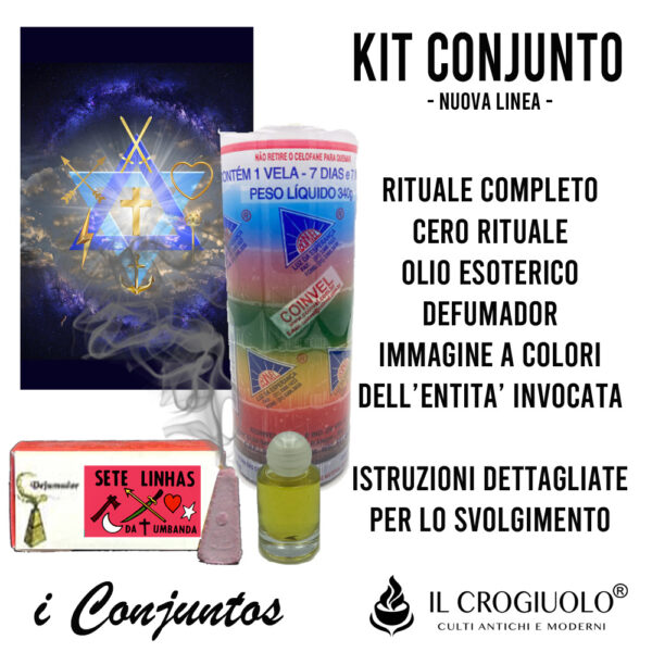 Kit Rituale - Conjunto  7 Dias - Candela delle Sette Linee