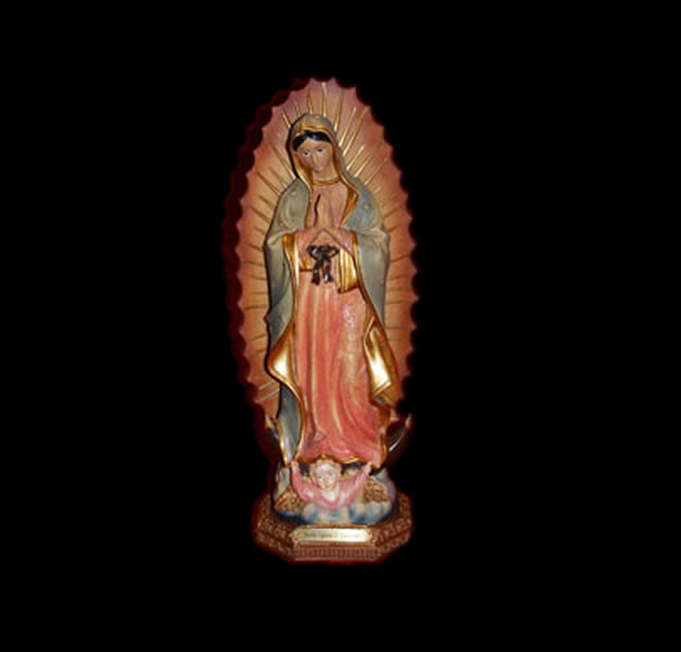 VIRGIN OF GUADALUPE CM 33 RESIN STATUE VIRGIN OF GUADALUPE CM 33 RESIN STATUE