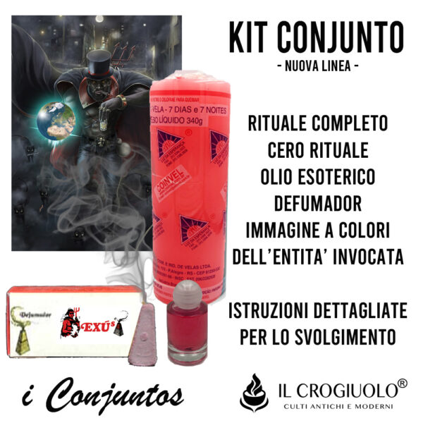 Kit Rituale - Conjunto  7 Dias - Candela di Exú Vira Mundo    rossa