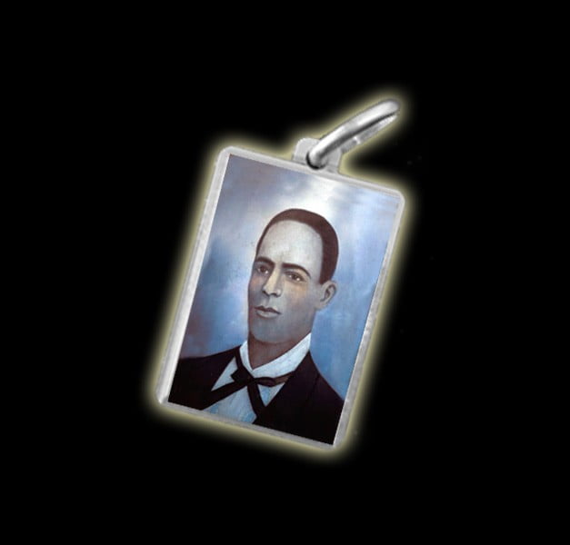 Medal - Coloured image ANDRES PETIT - silver 925