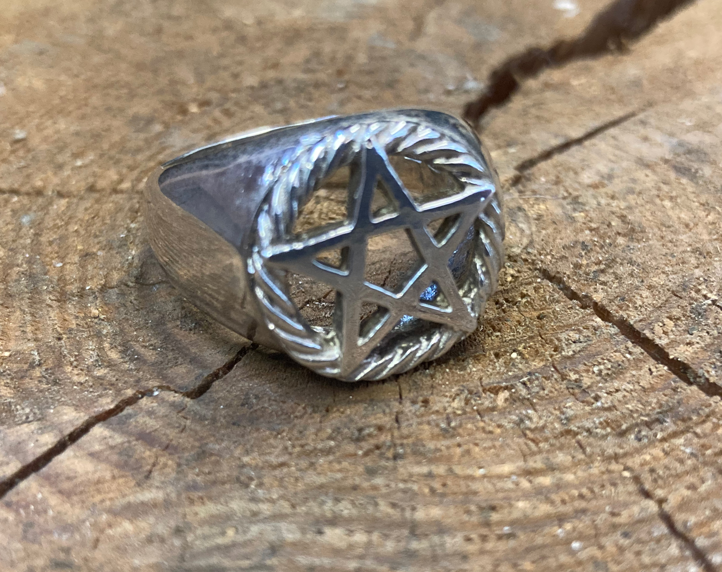 PENTAGRAM RING SILVER 925 GR 16 PENTAGRAM RING SILVER 925 GR 16