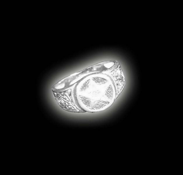 PENTAGRAM RING SILVER 925 GR 5.4 PENTAGRAM RING SILVER 925 GR 5.4