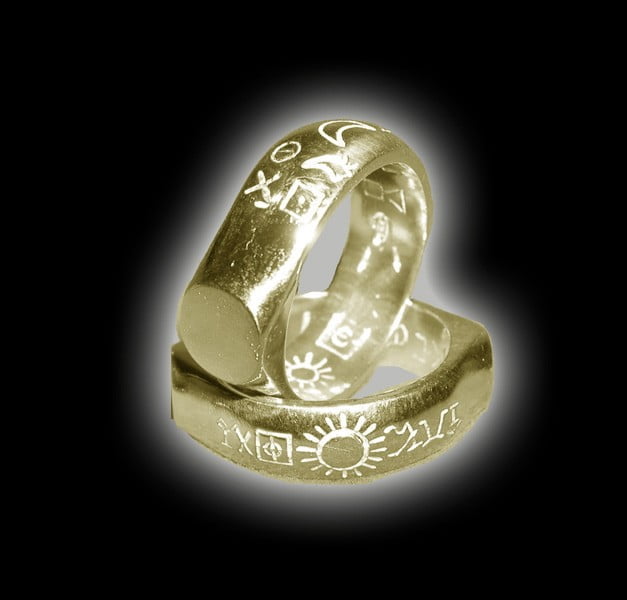 King Solomon's Ring - GOLD 18 KT WITH RUBIN AND DIAMOND GR 10.9 King Solomon's Ring - GOLD 18 KT WITH RUBIN AND DIAMOND GR 10.9