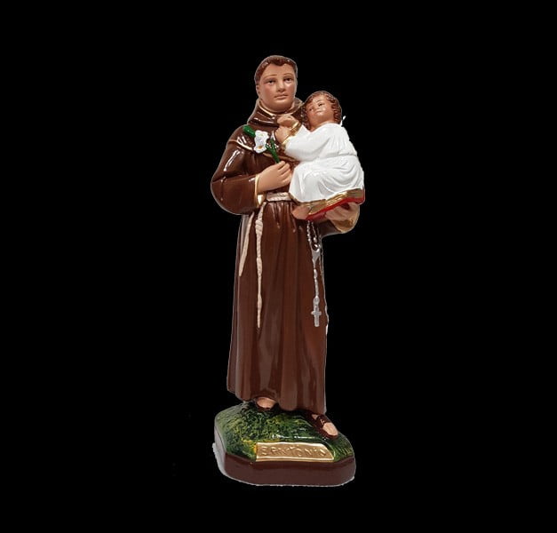 Plaster statue Sant Antonio da Padova cm 33 Plaster statue Sant Antonio da Padova cm 33