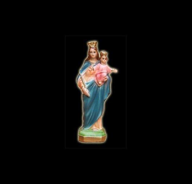 Plaster statue Mary Help of Christians cm 21 Plaster statue Mary Help of Christians cm 21