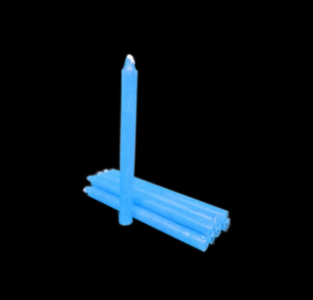 CANDELA AZZURRA - CONFEZIONE 8 PZ CM 14