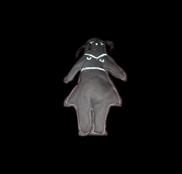 VOODOO DOLL - FEMALE BLACK CM 20