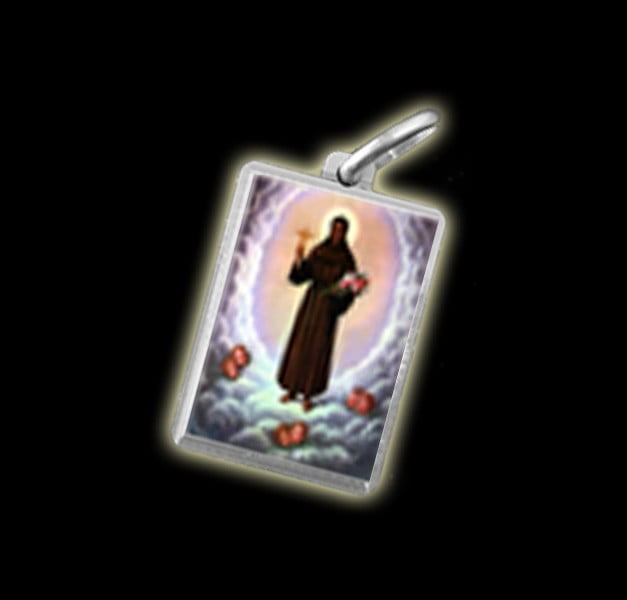 Medaglia - Immagine a colori SAN BENITO DI PALERMO (BENEDETTO IL MORO) -  argento 925 Medaglia - Immagine a colori SAN BENITO DI PALERMO (BENEDETTO IL MORO) -  argento 925