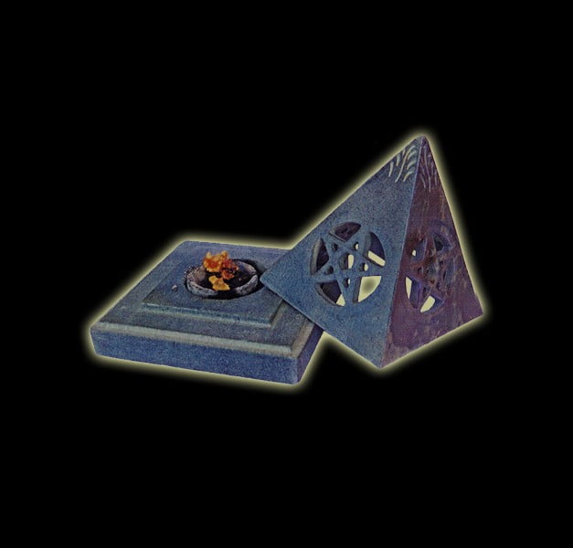 PYRAMID STONE INCENSE WITH PENTAGRAM