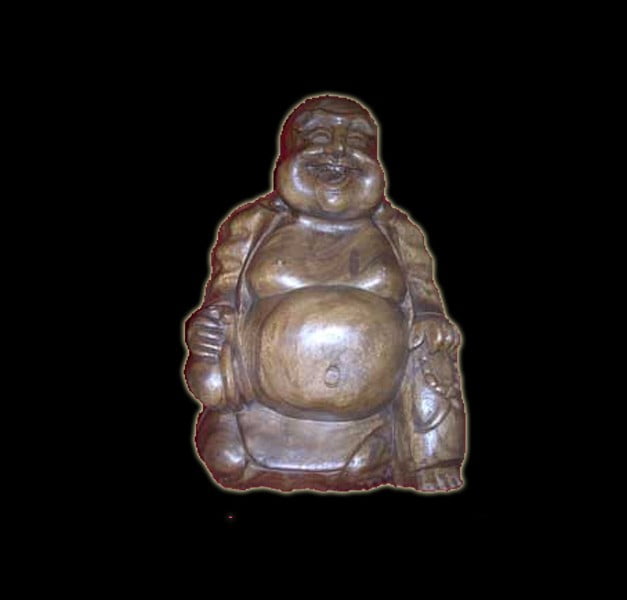 BUDHA HAPPY MAN WOOD CM 54X40 BUDHA HAPPY MAN WOOD CM 54X40