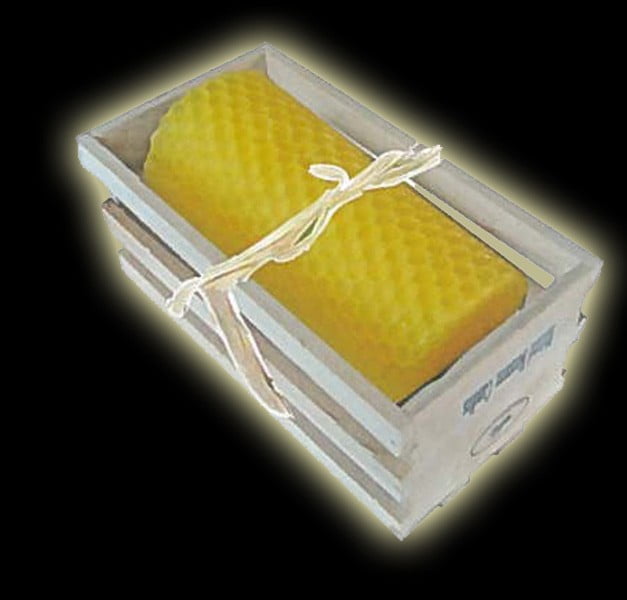 CANDELA CILINDRICA  IN CERA VERGINE D'API - MISURA 15 X 7,5