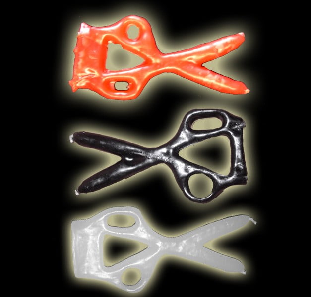 SCISSORS CANDLE - RED CM 14 SCISSORS CANDLE - RED CM 14