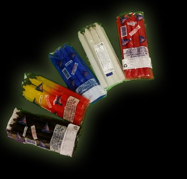 CANDELA NERA - CONFEZIONE 8 PZ CM 19 CANDELA NERA - CONFEZIONE 8 PZ CM 19