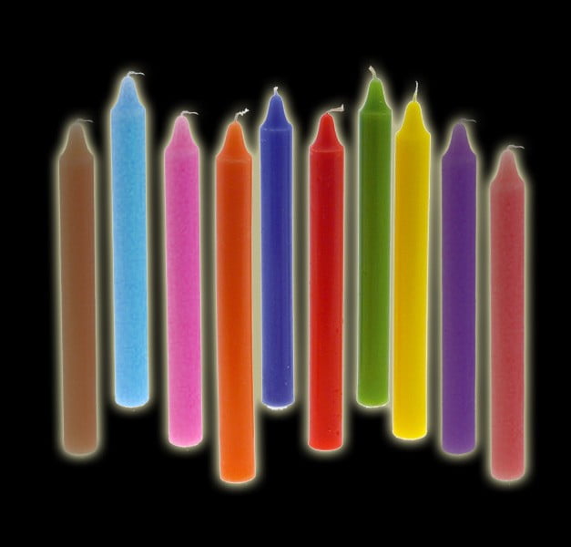 Candela stilo cm 19/20 bianca colore pieno Candela stilo cm 19/20 bianca colore pieno