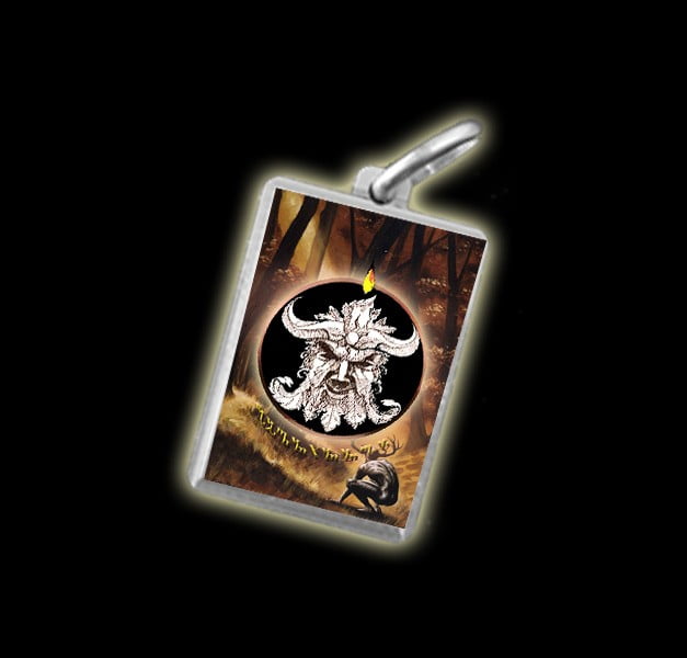 Medal - Coloured image CERNUNNOS - silver 925 Medal - Coloured image CERNUNNOS - silver 925