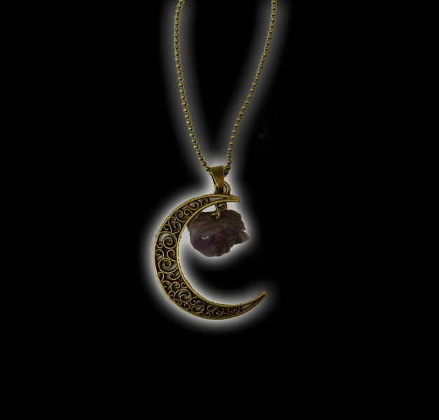 Moon and Amethyst pendant Moon and Amethyst pendant