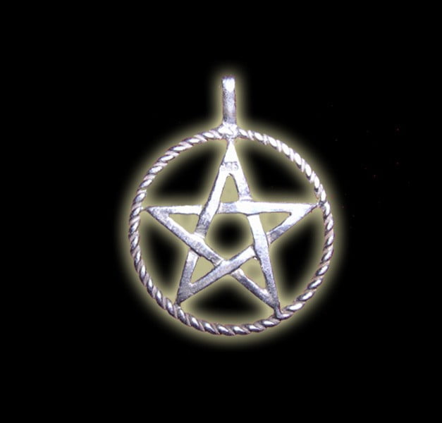 FIVE-POINTED STAR PENTAGRAM PENDANT BIG SILVER WROUGHT GR 4 FIVE-POINTED STAR PENTAGRAM PENDANT BIG SILVER WROUGHT GR 4