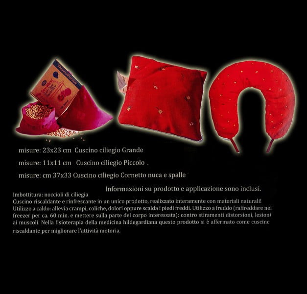 WELL BEING CHERRY PILLOW - CM 23 X 23 WELL BEING CHERRY PILLOW - CM 23 X 23