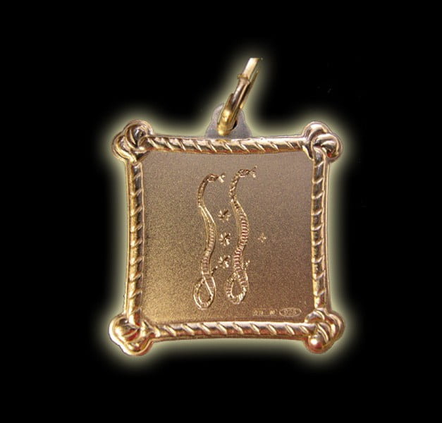 Vevè Damballah medal - Silver 925 Vevè Damballah medal - Silver 925