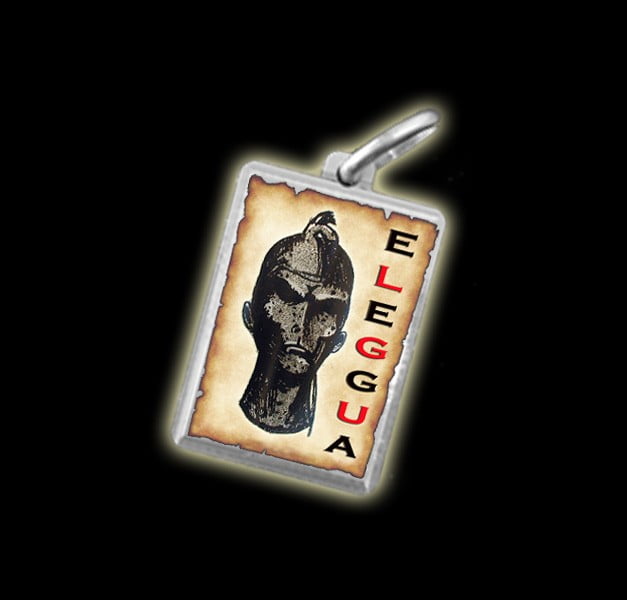 Medaglia - Immagine a colori ELEGGUA - argento 925