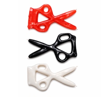 SCISSORS CANDLE - WHITE CM 14