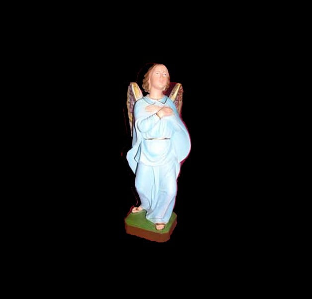 Statua in gesso dell'Arcangelo Gabriele veste azzurra cm 30 Statua in gesso dell'Arcangelo Gabriele veste azzurra cm 30