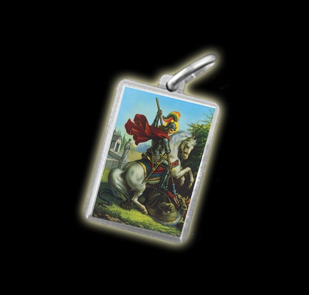 Medaglia - Immagine a colori SAN GIORGIO -  argento 925