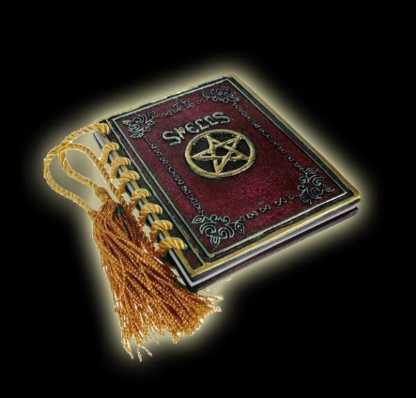 BOOK OF SHADOWS - GRIMORIO WITH  PENTACLE - GREEN COLOUR