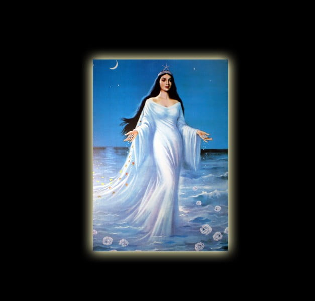 IEMANJA STELLA MARIS STAMPA SU TELA CM 40 X 30 IEMANJA STELLA MARIS STAMPA SU TELA CM 40 X 30