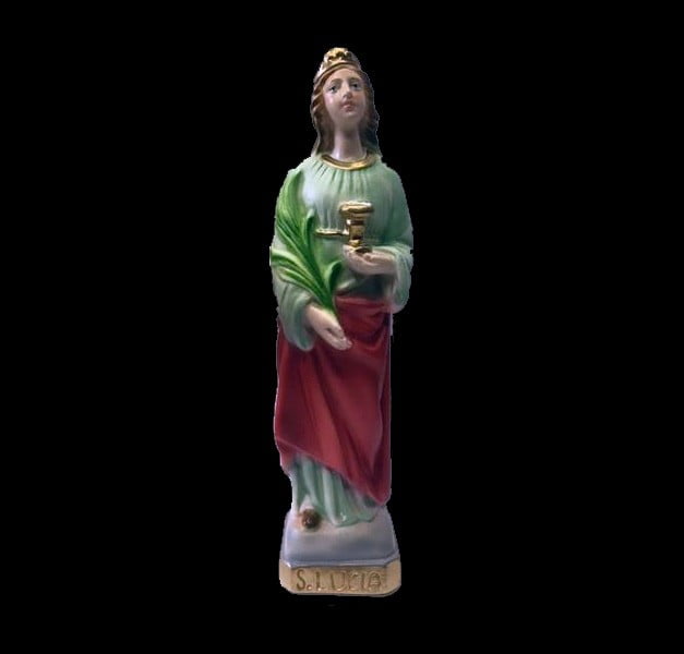 Plaster statue Saint Lucia cm 20