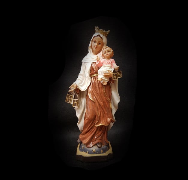 Statua Madonna del Carmine cm 18 RESINA