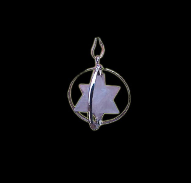 PENDENTE MERKABA IN QUARZO ROSA PENDENTE MERKABA IN QUARZO ROSA