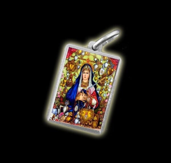 Medaglia - Immagine a colori MATER DOLOROSA -  argento 925