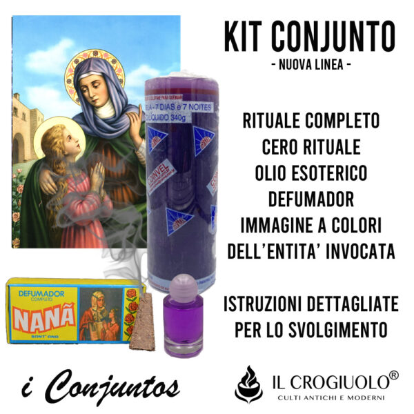 Kit Rituale - Conjunto  7 Dias - Candela di Nanã    violetta