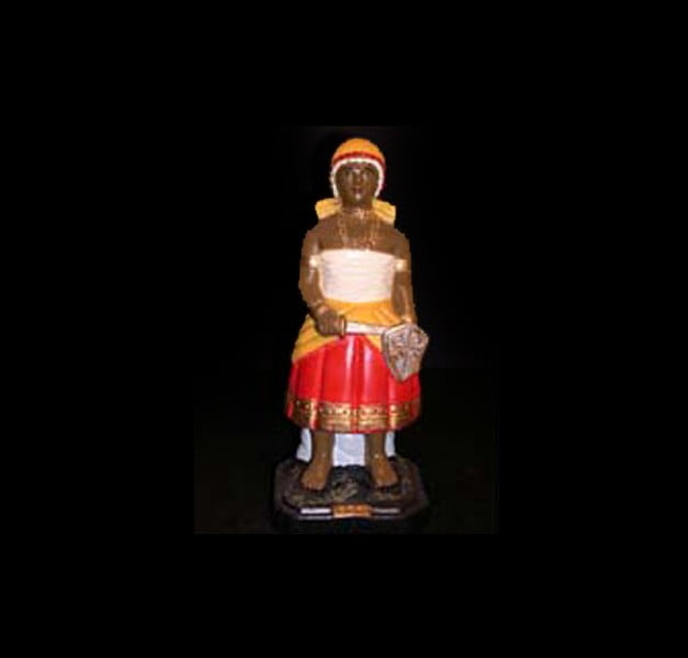 Statua in gesso Obà Candomblè cm 22 Statua in gesso Obà Candomblè cm 22