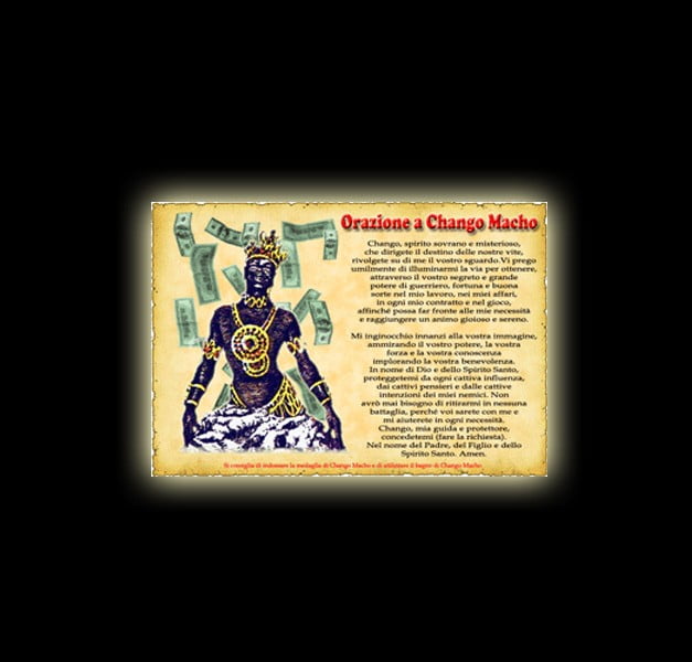 Orazione di Chango Macho - Pergamena Orazione di Chango Macho - Pergamena