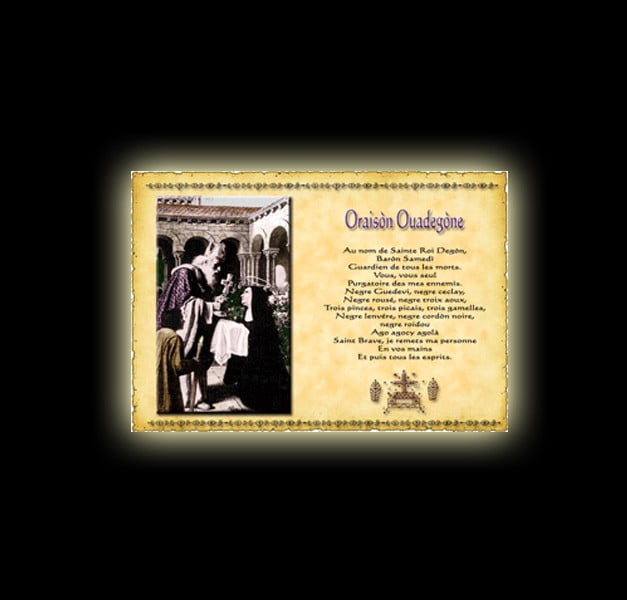 Orazione di Santa Radegonda Baròn Samedì - Pergamena Orazione di Santa Radegonda Baròn Samedì - Pergamena
