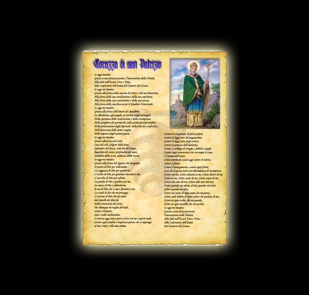 Orazione Corazza di San Patrizio - Pergamena Orazione Corazza di San Patrizio - Pergamena