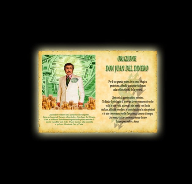 Don Juan del Dinero's prayer - Parchment Don Juan del Dinero's prayer - Parchment