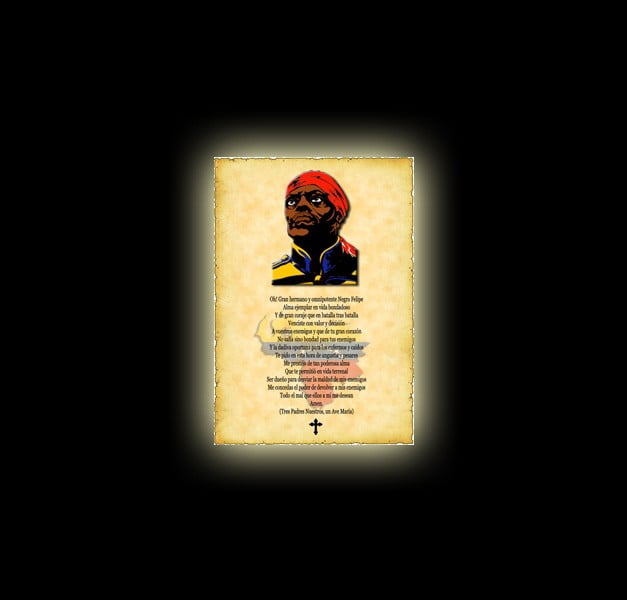 Orazione al Negro Felipe - Pergamena Orazione al Negro Felipe - Pergamena