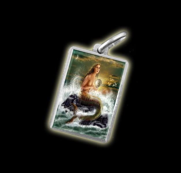 Medal - Coloured image OXUM SIREN - silver 925 Medal - Coloured image OXUM SIREN - silver 925