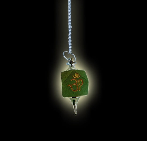 ADVENTURINE WITH OM SYMBOL PENDULUM ADVENTURINE WITH OM SYMBOL PENDULUM
