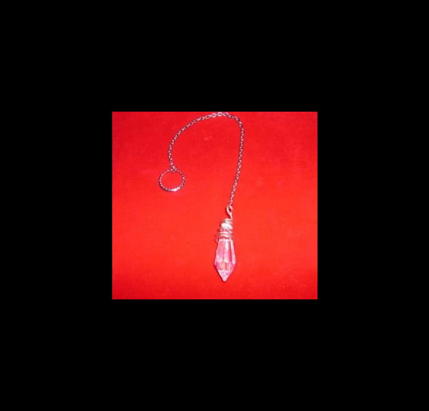 ROCK CRYSTAL PENDULUM IN WORKING WITH COLOR COPPER ROCK CRYSTAL PENDULUM IN WORKING WITH COLOR COPPER